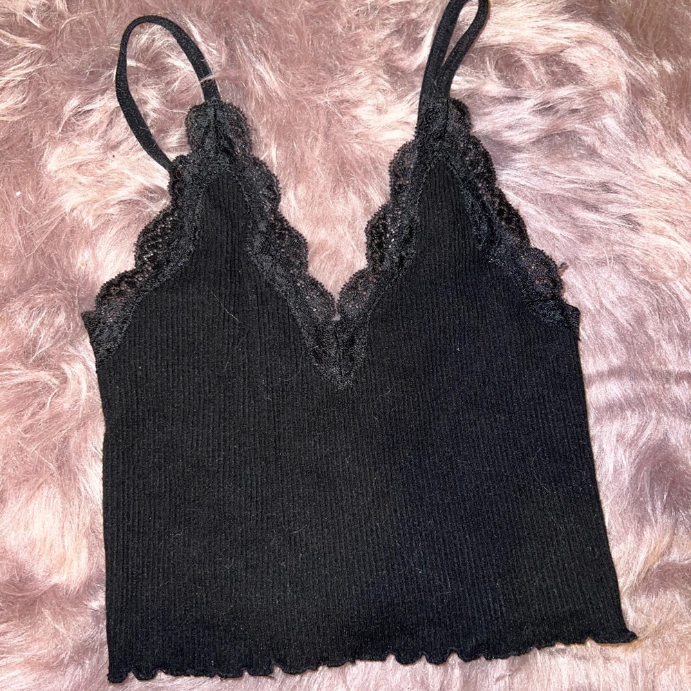 Black bralet crop